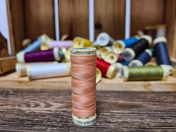 Peach orange sewing threads, Sewing threads Gutermann  sew - all 585,  Polyester threads 110 yards / 100m