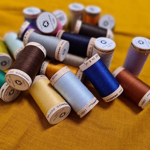 Sewing threads Scanfil, Organic cotton Sewing threads GOTS,  Cotton threads 110 yards / 100m
