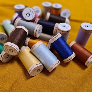 Sewing threads Scanfil, Organic cotton Sewing threads GOTS,  Cotton threads 110 yards / 100m