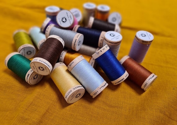 Sewing threads Scanfil, Organic cotton Sewing threads GOTS,  Cotton threads 110 yards / 100m