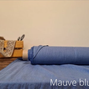 Powder Blue Linens Powder Blue Linen Fabric, Washed Softened Flax Fabrics, Fabric by the ...