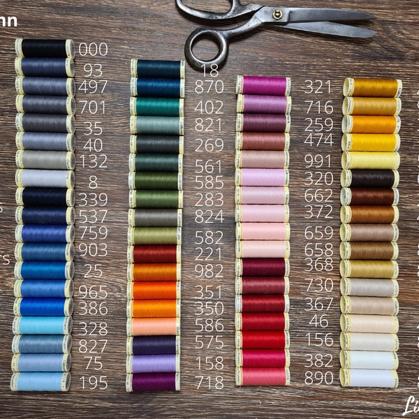 Hilos de coser, Hilos de coser Gutermann sew - all, Hilos de poliéster 110 yardas / 100m