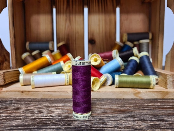 Eggplant purple sewing threads, Sewing threads Gutermann  sew - all 718,  Polyester threads 110 yards / 100m
