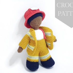 Wzory szydełkowe amigurumi wypchana lalka strażak PDF / natychmiastowe pobranie samouczka