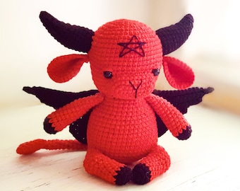 Crochet patterns amigurumi Baphomet Halloween plush toys PDF / Instant Download tutorial