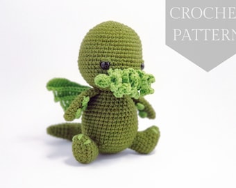 Crochet patterns amigurumi Cthulhu Halloween PDF / Instant Download tutorial
