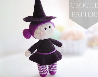 Crochet patterns amigurumi doll Witch PDF / Instant Download tutorial