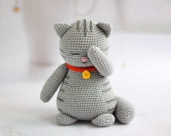 Crochet patterns amigurumi animal Facepalm Cat PDF / Instant Download tutorial