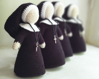 Häkelanleitungen Amigurumi Stofftier Nonne, Puppe PDF / Instant Download Tutorial