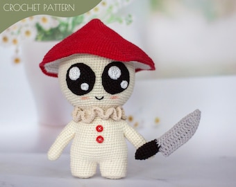 Crochet pattern amigurumi stuffed Spiteful Mushroom crochet toy PDF / Instant Download tutorial