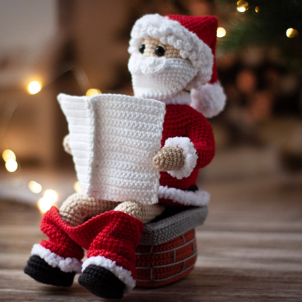 Patrons de Noël au crochet amigurumi Noël Bad Santa PDF / Tutoriel à téléchargement immédiat