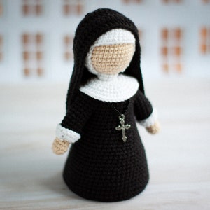 Crochet patterns amigurumi stuffed Nun doll PDF / Instant Download tutorial