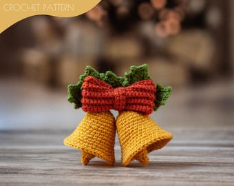 Padrões de crochê natal amigurumi Sinos de Natal decoração PDF / Download instantâneo tutorial