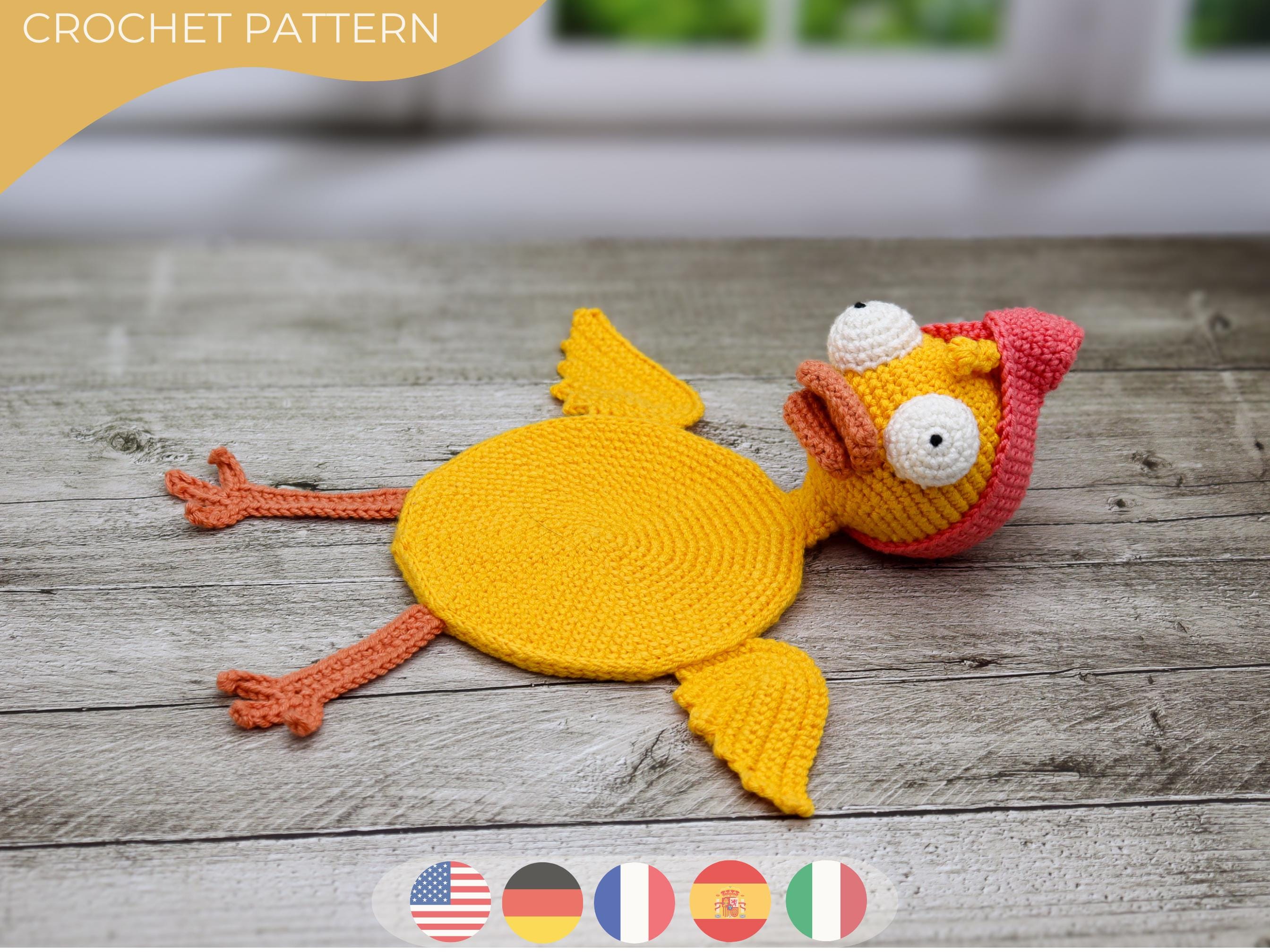 Lustiges Splat Duck Crochet Coaster Muster - Einzigartiges handgemachtes Mug Rug Design, schrullige Geschenkidee für Tierliebhaber und Häkelbegeisterte