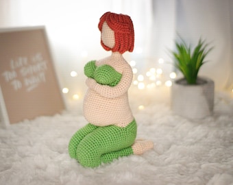 Handmade Crochet Pregnant Women Dolls - Unique Gift for Expecting Moms or Baby Showers Tutorial PDF / Instant Download