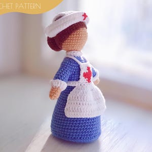 Crochet patterns amigurumi stuffed Nurse doll PDF / Instant Download tutorial