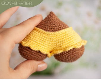 Crochet patterns amigurumi stuffed Valentine&#39;s booty PDF / Instant Download tutorial