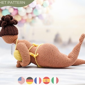 Crochet Bombita Curvy Woman PDF Pattern – Sexy Amigurumi Doll – Funny Crochet Gift Idea – Summer Decor – Body Positive Toy DIY