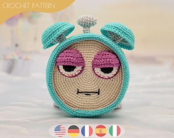 Snooze O'Clock Amigurumi Crochet Pattern – Sleepy Alarm Clock DIY crochet Tutorial