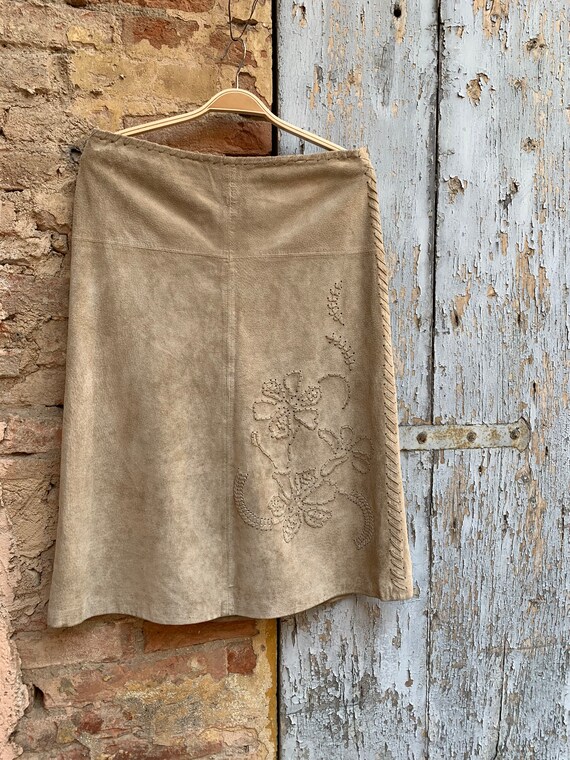 Suede skirt