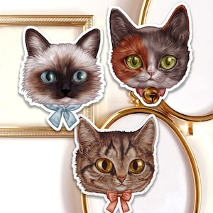 Sticker Set - Cat Portrait Illustrations
