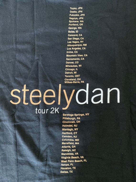 Steely Dan 2 Against Nature Tour 2000 T-shirt Vintage NEW