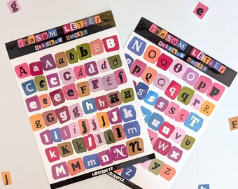 Cute Font Alphabet Printable A5 Sticker Sheet | Dopamine Junk Journal ...
