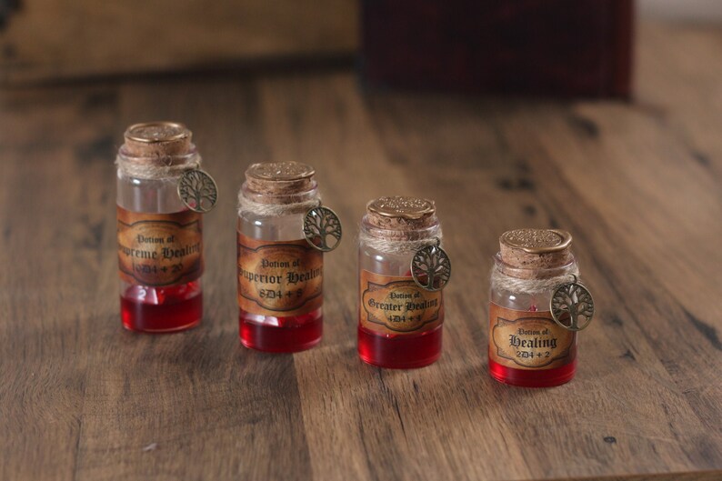 D&D Healing Potions for Dungeons Dragons or Tabletop RPG. Etsy Australia