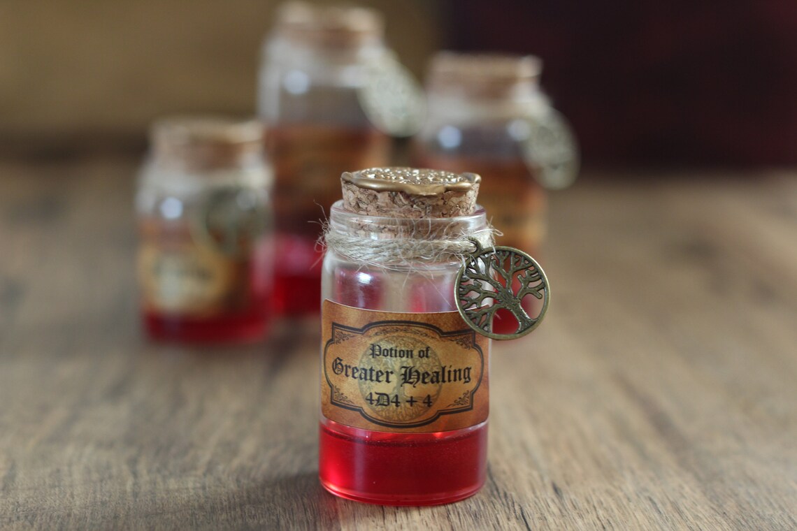 D&D Healing Potions for Dungeons Dragons or Tabletop RPG. Etsy