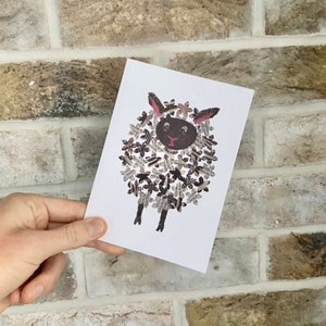 Carte de vœux de mouton / Carte de mouton / Impression de mouton / Carte de vœux d’animal / Carte d’animal de ferme / Carte d’animal / Carte d’anniversaire / Carte vierge