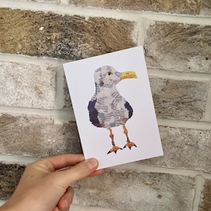 Seagull Card / Seagull Greeting Card / Seaside Card / Birthday Card / Blank Card / Thank You Card / Seagull Print / Nautical Card / Seagull