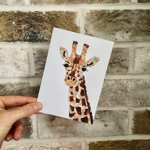Tarjeta de felicitación de jirafa / Tarjeta de jirafa / Impresión de jirafa / Tarjeta de felicitación de Safari / Tarjeta de safari / Tarjeta de animal / Tarjeta de cumpleaños / Tarjeta en blanco