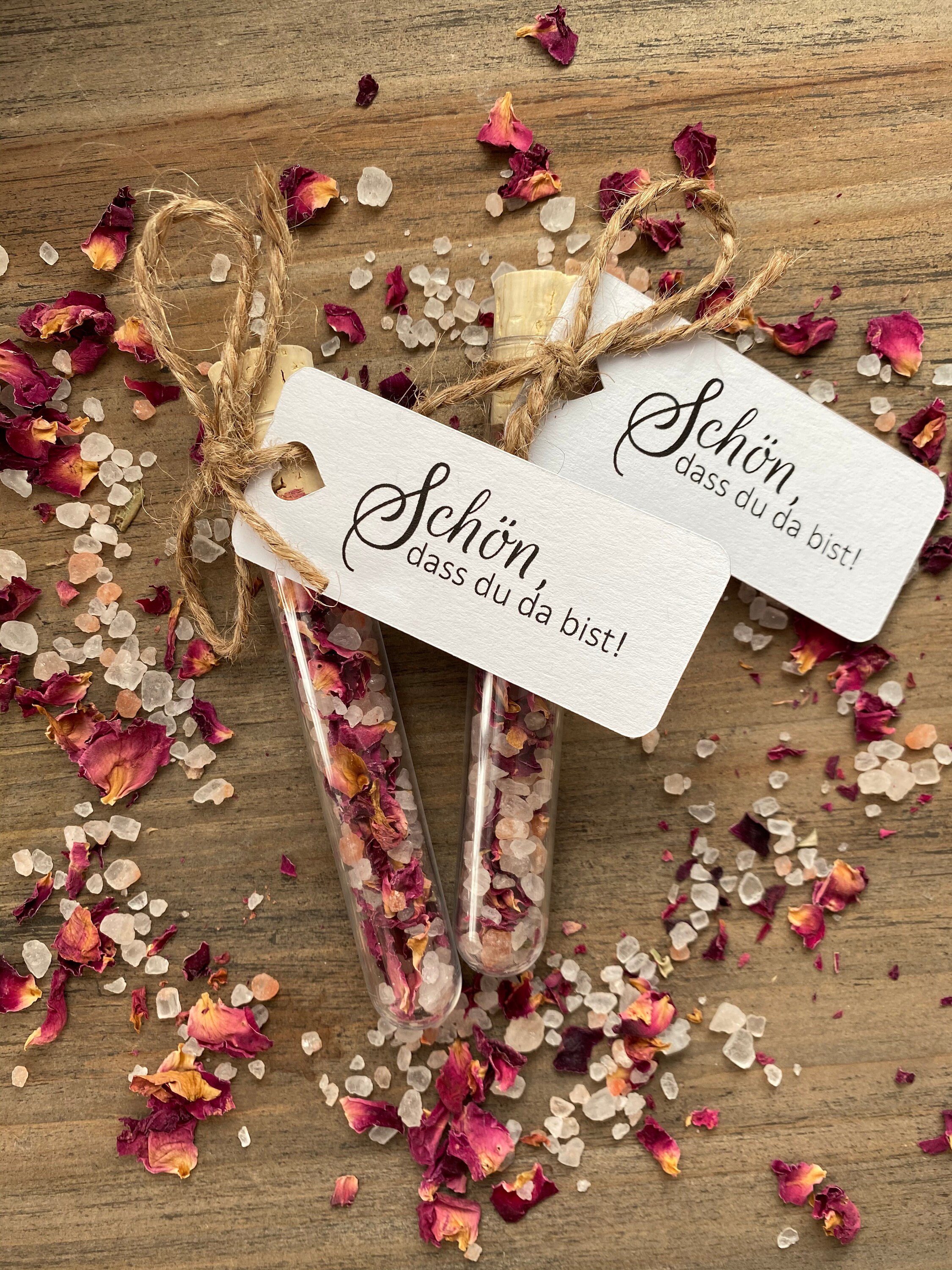 Gastgeschenk Schön dass du da bist Badesalz mit - Etsy