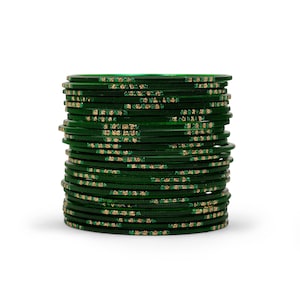 Emerald Glitter geëtst Armbanden