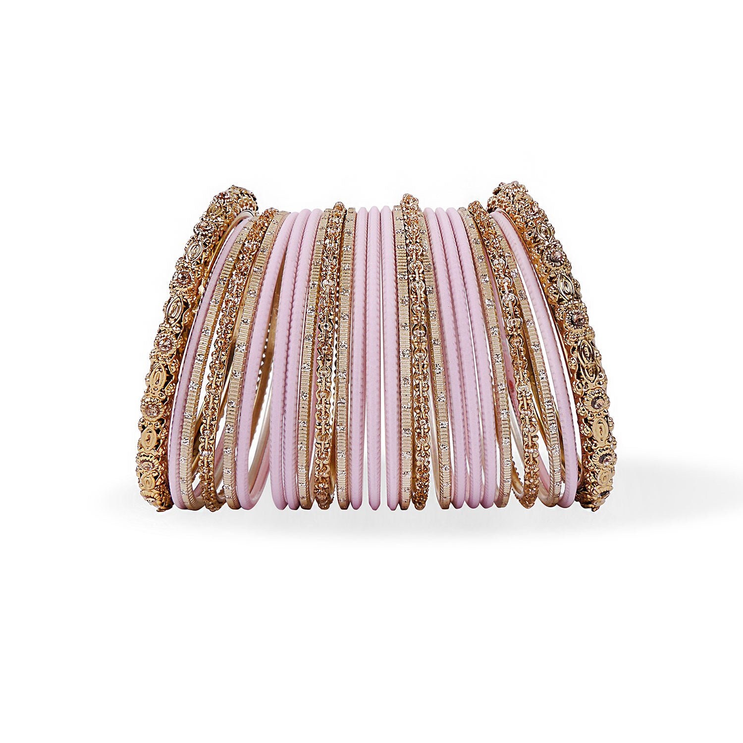 Baby pink shop bangles set