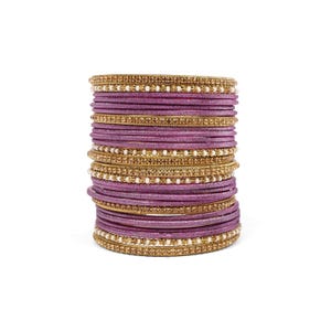 Purple Shimmer Bangle Set