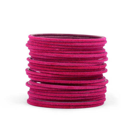 dark pink velvet bangles