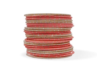 Ravishing Coral Bangle Stack