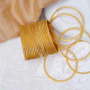 Mustard Yellow Shimmer Bangles