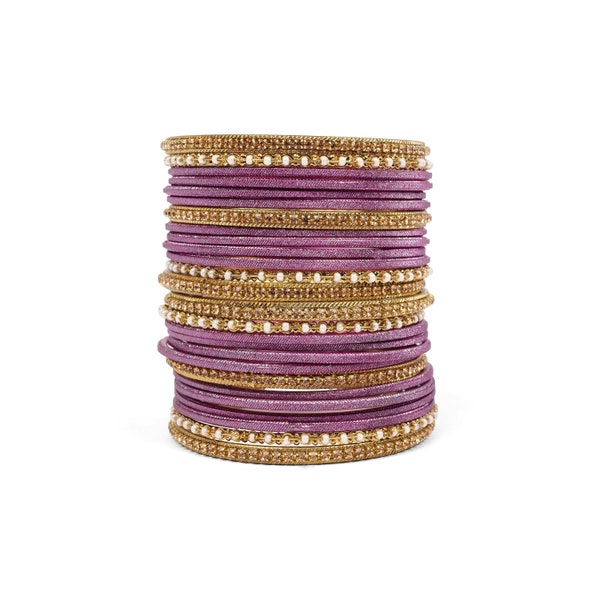 Purple Shimmer Bangle Set