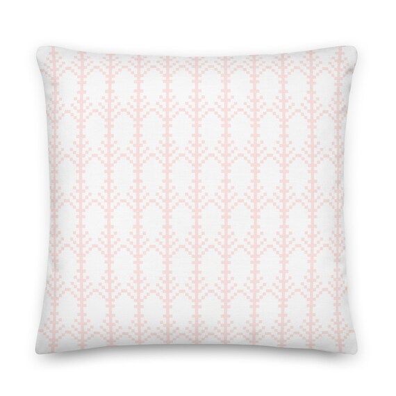 Pink and white decorative pillows sale
