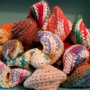 Custom Color Crochet Catnip Stuffed Fortune Cookies