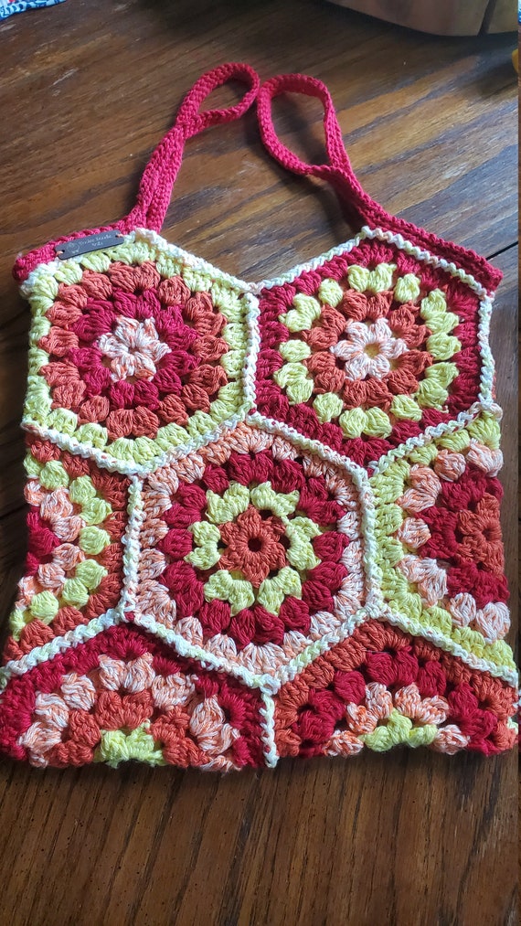 Crocheted Hexagon Bag