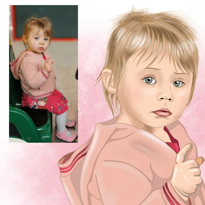 couple portrait family portrait cartoon portrait Portrait from photo custom drawing Kids custom portrait portrait
