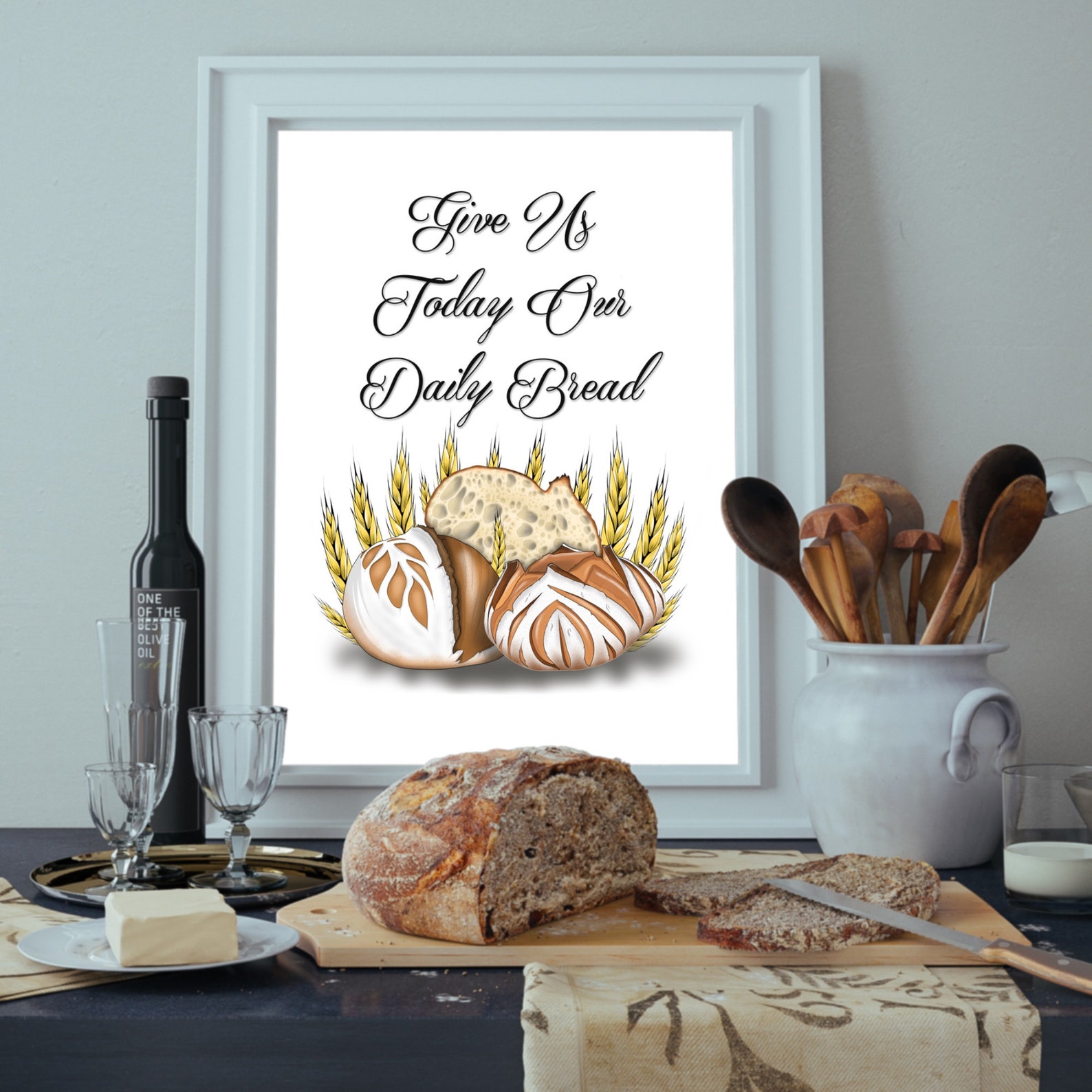 Donneznous aujourdhui notre pain quotidien impression Etsy