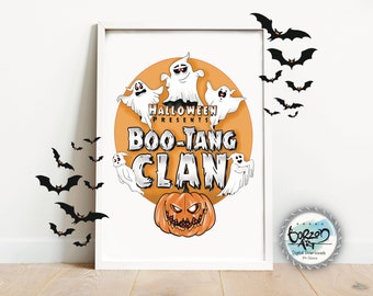 Boo digital print, Halloween printables, Funny Ghost Prints, Wall Art, Home decor, Halloween Canvases, Printable Wall Art, Spooky Print