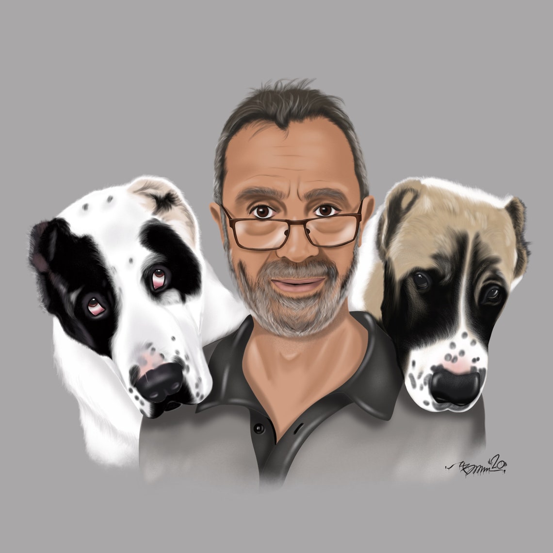 Custom Dog Owner Gift Family Dog Portrait Dog Portrait Etsy UK