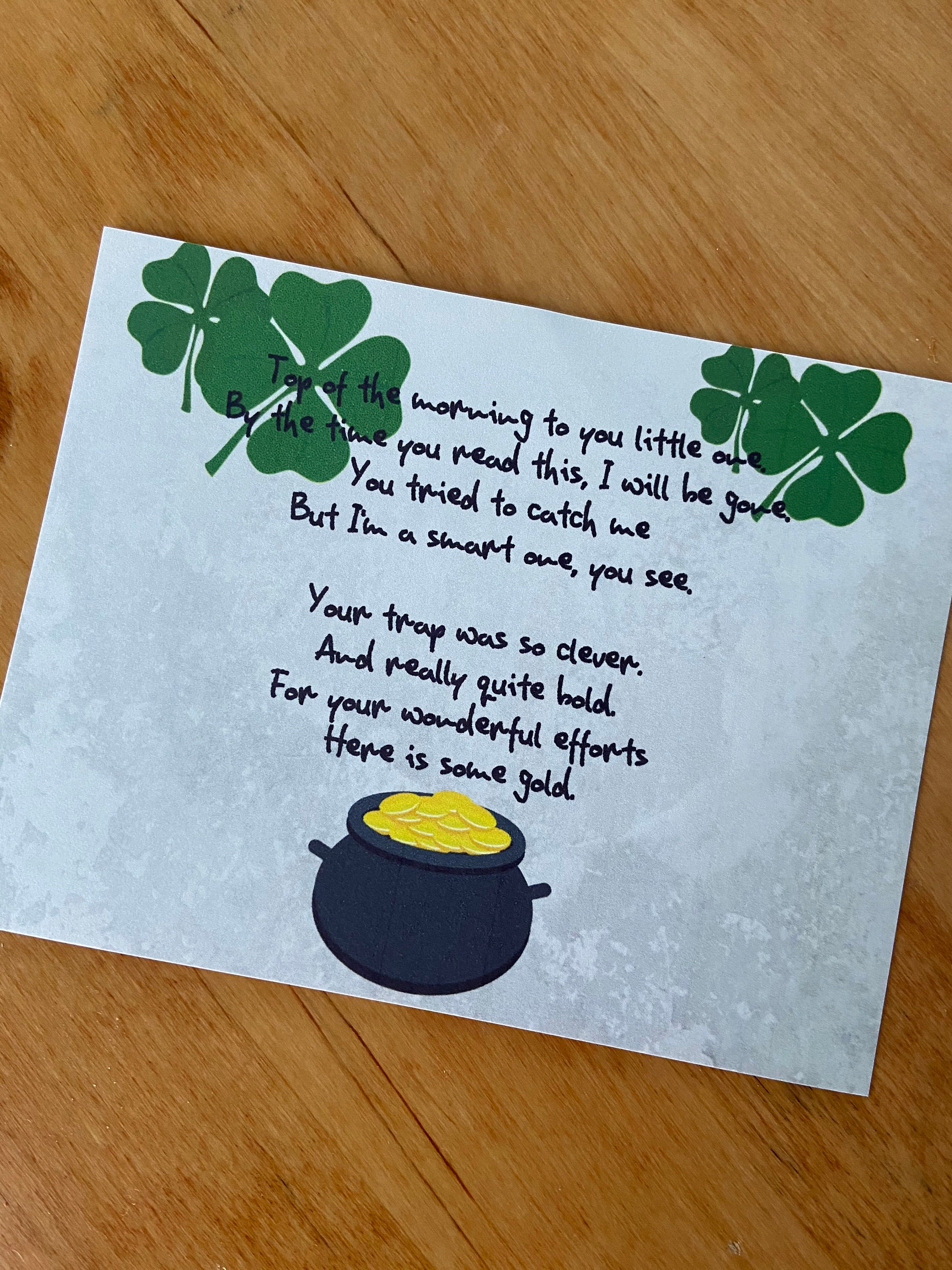 Leprechaun Letter To Child Printable