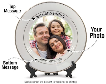 Custom Photo Plate | Personalized Ceramic Plate, Family Gift