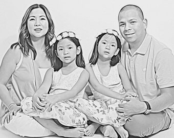 Custom Pencil Drawing from Photo | Pencil Sketch, Mothers day gift ideas, Anniversary Gift idea, Gift for dad